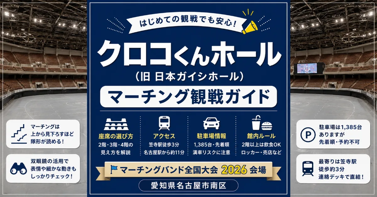 クロコくんホールのマーチング観戦ガイド
